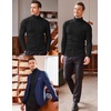 image:imageCOOFANDY Mens Slim Fit Turtleneck Sweater Casual Twisted Knitted Pullover01black