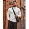 image:imageCOOFANDY Mens Slim Fit Turtleneck Sweater Casual Twisted Knitted Pullover01white