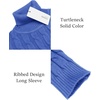 image:imageCOOFANDY Mens Slim Fit Turtleneck Sweater Casual Twisted Knitted PulloverBlue