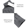 image:imageCOOFANDY Mens Slim Fit Turtleneck Sweater Casual Twisted Knitted PulloverDark Gray