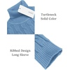 image:imageCOOFANDY Mens Slim Fit Turtleneck Sweater Casual Twisted Knitted PulloverLight Blue