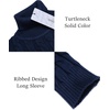 image:imageCOOFANDY Mens Slim Fit Turtleneck Sweater Casual Twisted Knitted PulloverNavy Blue