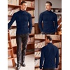 image:imageCOOFANDY Mens Slim Fit Turtleneck Sweater Casual Twisted Knitted PulloverNavy Blue