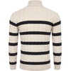 image:imageCOOFANDY Mens Slim Fit Turtleneck Sweater Casual Twisted Knitted PulloverStripedblack  Apricot
