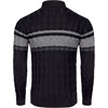 image:imageCOOFANDY Mens Slim Fit Turtleneck Sweater Casual Twisted Knitted PulloverStripedgrey  Black
