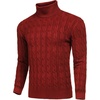 image:imageCOOFANDY Mens Slim Fit Turtleneck Sweater Casual Twisted Knitted PulloverWine Red