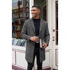 image:imageCOOFANDY Mens Wool Blend Coat Winter Trench Overcoat Classic Peacoat1black Plaid