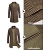 image:imageCOOFANDY Mens Wool Blend Coat Winter Trench Overcoat Classic PeacoatAbrown Plaid