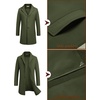 image:imageCOOFANDY Mens Wool Blend Coat Winter Trench Overcoat Classic PeacoatArmy Green