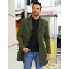 image:imageCOOFANDY Mens Wool Blend Coat Winter Trench Overcoat Classic PeacoatArmy Green