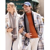 image:imageCOOFANDY Mens Wool Blend Coat Winter Trench Overcoat Classic PeacoatBbrown Plaid