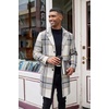 image:imageCOOFANDY Mens Wool Blend Coat Winter Trench Overcoat Classic PeacoatBbrown Plaid