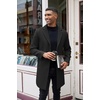 image:imageCOOFANDY Mens Wool Blend Coat Winter Trench Overcoat Classic PeacoatBlack
