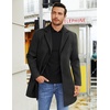 image:imageCOOFANDY Mens Wool Blend Coat Winter Trench Overcoat Classic PeacoatBlack