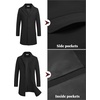 image:imageCOOFANDY Mens Wool Blend Coat Winter Trench Overcoat Classic PeacoatBlack