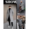 image:imageCOOFANDY Mens Wool Blend Coat Winter Trench Overcoat Classic PeacoatBlack Plaid