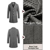 image:imageCOOFANDY Mens Wool Blend Coat Winter Trench Overcoat Classic PeacoatBlack Plaid