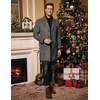 image:imageCOOFANDY Mens Wool Blend Coat Winter Trench Overcoat Classic PeacoatBlack Plaid