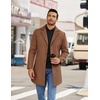 image:imageCOOFANDY Mens Wool Blend Coat Winter Trench Overcoat Classic PeacoatBrown