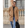 image:imageCOOFANDY Mens Wool Blend Coat Winter Trench Overcoat Classic PeacoatCamel