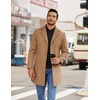 image:imageCOOFANDY Mens Wool Blend Coat Winter Trench Overcoat Classic PeacoatCamel