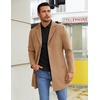 image:imageCOOFANDY Mens Wool Blend Coat Winter Trench Overcoat Classic PeacoatCamel