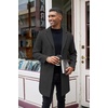 image:imageCOOFANDY Mens Wool Blend Coat Winter Trench Overcoat Classic PeacoatDark Grey