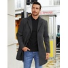image:imageCOOFANDY Mens Wool Blend Coat Winter Trench Overcoat Classic PeacoatDark Grey