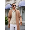 image:imageCOOFANDY Mens Wool Blend Coat Winter Trench Overcoat Classic PeacoatKhaki