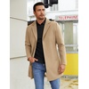 image:imageCOOFANDY Mens Wool Blend Coat Winter Trench Overcoat Classic PeacoatKhaki