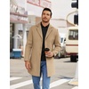 image:imageCOOFANDY Mens Wool Blend Coat Winter Trench Overcoat Classic PeacoatKhaki