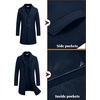 image:imageCOOFANDY Mens Wool Blend Coat Winter Trench Overcoat Classic PeacoatNavy