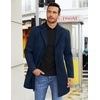 image:imageCOOFANDY Mens Wool Blend Coat Winter Trench Overcoat Classic PeacoatNavy
