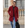 image:imageCOOFANDY Mens Wool Blend Coat Winter Trench Overcoat Classic PeacoatWine Red