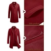 image:imageCOOFANDY Mens Wool Blend Coat Winter Trench Overcoat Classic PeacoatWine Red