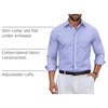 image:imageCOOFANDY Mens Wrinkle Free Plaid Dress Shirt Long Sleeve Button Down Shirt02blue Plaid