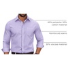 image:imageCOOFANDY Mens Wrinkle Free Plaid Dress Shirt Long Sleeve Button Down Shirt03light Purple Plaid