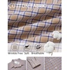 image:imageCOOFANDY Mens Wrinkle Free Plaid Dress Shirt Long Sleeve Button Down Shirt04khaki Plaid