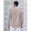 image:imageCOOFANDY Mens Wrinkle Free Plaid Dress Shirt Long Sleeve Button Down Shirt04khaki Plaid