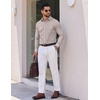 image:imageCOOFANDY Mens Wrinkle Free Plaid Dress Shirt Long Sleeve Button Down Shirt04khaki Plaid