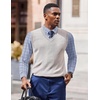 image:imageCOOFANDY Mens Wrinkle Free Plaid Dress Shirt Long Sleeve Button Down Shirt05grey White Plaid