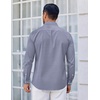 image:imageCOOFANDY Mens Wrinkle Free Plaid Dress Shirt Long Sleeve Button Down Shirt06black Grey Plaid