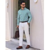 image:imageCOOFANDY Mens Wrinkle Free Plaid Dress Shirt Long Sleeve Button Down Shirt07blue Yellow Plaid