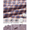 image:imageCOOFANDY Mens Wrinkle Free Plaid Dress Shirt Long Sleeve Button Down Shirt08blue Orange Plaid