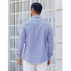 image:imageCOOFANDY Mens Wrinkle Free Plaid Dress Shirt Long Sleeve Button Down Shirt10white Deep Blue Plaid