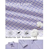 image:imageCOOFANDY Mens Wrinkle Free Plaid Dress Shirt Long Sleeve Button Down Shirt11light Blue Khaki Plaid