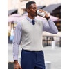 image:imageCOOFANDY Mens Wrinkle Free Plaid Dress Shirt Long Sleeve Button Down Shirt11light Blue Khaki Plaid