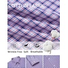 image:imageCOOFANDY Mens Wrinkle Free Plaid Dress Shirt Long Sleeve Button Down Shirt12white Red Plaid