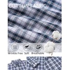 image:imageCOOFANDY Mens Wrinkle Free Plaid Dress Shirt Long Sleeve Button Down Shirt14dark Green Plaid