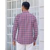 image:imageCOOFANDY Mens Wrinkle Free Plaid Dress Shirt Long Sleeve Button Down Shirt15navy Red Plaid